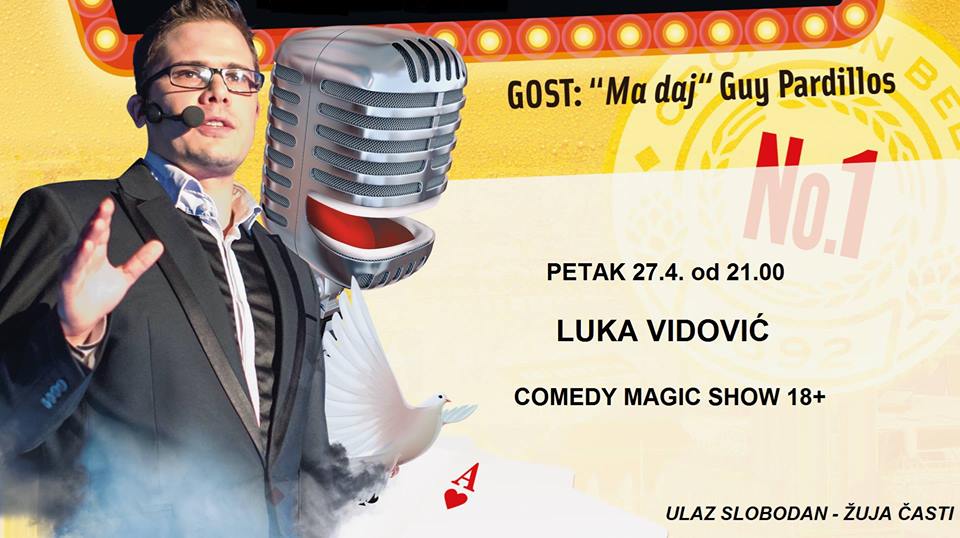 Luka Vidović comedy magic show dolazi u Maraschino Craft Bar!